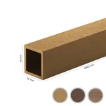 WPC homlokzat lamella FS-03R, csiszolt textúra, RUSZTIKUS TÖLGY, 40x50x2900 mm