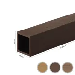 WPC homlokzat lamella FS-03W, csiszolt textúra, DIÓ, 40x50x2900 mm
