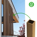 Lamella frangisole WPC FS-03A, finitura sabbiata, ROVERE CHIARO, 50x50x2900 mm