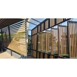 Lamella frangisole WPC FS-03A, finitura sabbiata, ROVERE CHIARO, 50x50x2900 mm