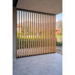 WPC drveni brisolej FS-03A, brušena tekstura, SVJETLI HRAST, 50x50x2900 mm