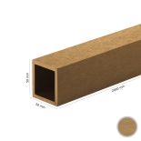 Lamella frangisole WPC FS-03A, finitura sabbiata, ROVERE CHIARO, 50x50x2900 mm