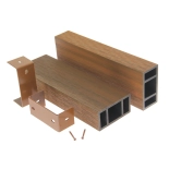 WPC drvena cijev LT-04A, 3D zrnato drvo, AURORA, 100x50x2900 mm