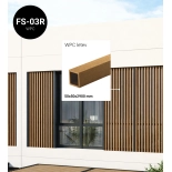 WPC drveni brisolej FS-03A, brušena tekstura, SVJETLI HRAST, 50x50x2900 mm