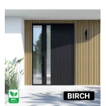 WPC facade panel, 219x2900 mm, dual color, LIGHT OAK & BLACK (0.63 m²)