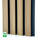 WPC facade panel, 219x2900 mm, dual color, LIGHT OAK & BLACK (0.63 m²)