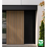 WPC facade panel, 219x2900 mm, dual color, LIGHT OAK & BLACK (0.63 m²)