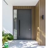 WPC facade panel, 219x2900 mm, dual color, LIGHT OAK & BLACK (0.63 m²)