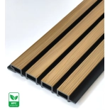 WPC facade panel, 219x2900 mm, dual color, LIGHT OAK & BLACK (0.63 m²)