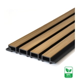 WPC facade panel, 219x2900 mm, dual color, LIGHT OAK & BLACK (0.63 m²)