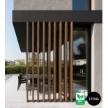 WPC timber tube LT-04A, 3D grain wood, AURORA, 100x50x2900 mm