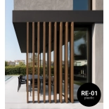 Profile for rotating horizontal WPC slats, RE-01