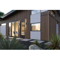 WPC facade panel TEAK TWIX MINI, 5 slats, 217x2900 mm, brushed texture