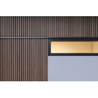 WPC facade panel TEAK TWIX MINI, 5 slats, 217x2900 mm, brushed texture