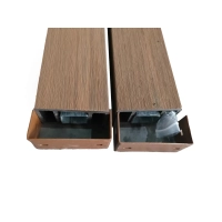 WPC timber tube LT-04A, 3D grain wood, AURORA, 100x50x2900 mm