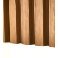 WPC facade panel TEAK TWIX MINI, 5 slats, 217x2900 mm, brushed texture
