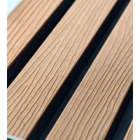 WPC fasadni panel TEAK/ČRNA, 219x2900 mm, valovita tekstura, half co-extrusion (0,63 m²)