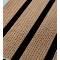 WPC facade panel DARK TEAK/BLACK, 219x2900 mm, ripple texture, half co-extrusion (0.63 m²)