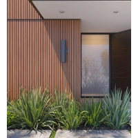 WPC facade panel TEAK/BLACK, GRAIN texture 2K26, 219x2900 mm, dual color (0.63 m²)
