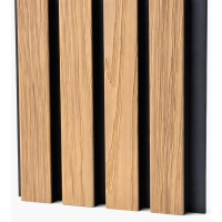 WPC facade panel, 219x2900mm, two colors, LIGHT OAK & BLACK (0.63 m²)