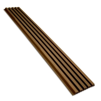 WPC facade panel TEAK TWIX MINI, 5 slats, 217x2900 mm, brushed texture