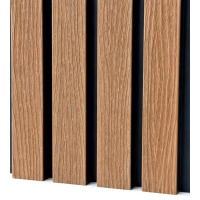 WPC fasadni panel TEAK/ČRNA, 219x2900 mm, valovita tekstura, half co-extrusion (0,63 m²)