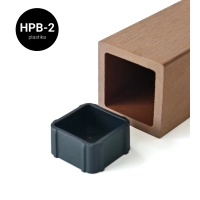 Hard plastic mounting brackets for WPC wooden brise-soleil slats (2 pcs)