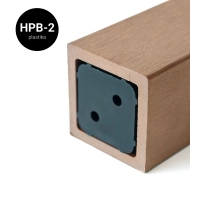 Hard plastic mounting brackets for WPC wooden brise-soleil slats (2 pcs)