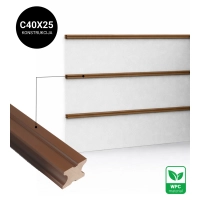 Profile for WPC facade construction, 40x25 mm, length 2900 mm