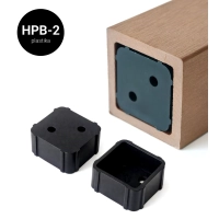 Hard plastic mounting brackets for WPC wooden brise-soleil slats (2 pcs)