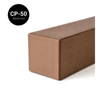 End cap for wooden brise-soleil slats, 50x50 mm, BROWN, plastic