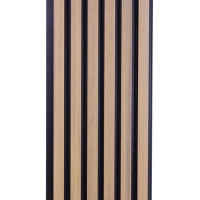 WPC facade panel, 223x26x2900 mm, LIGHT OAK with black joints, 6 grids (0.64 m²)