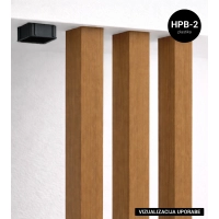 Hard plastic mounting brackets for WPC wooden brise-soleil slats (2 pcs)