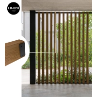 Metal fixing profile for WPC batten LT-04A, L shape, BLACK