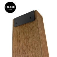 Metal fixing profile for WPC batten LT-04A, L shape, BLACK