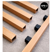 Hard plastic mounting brackets for WPC wooden brise-soleil slats (2 pcs)