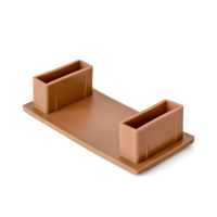 End cap for wooden brise-soleil slats, 100x53 mm, BROWN, plastic