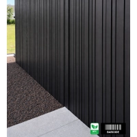 WPC homlokzati panel BARCODE PREMIUM, 219x2900 mm, FEKETE (0,63 m²)