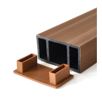 End cap for wooden brise-soleil slats, 100x53 mm, BROWN, plastic