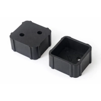 Hard plastic mounting brackets for WPC wooden brise-soleil slats (2 pcs)