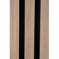 WPC facade panel, 223x26x2900 mm, LIGHT OAK with black joints, 6 grids (0.64 m²)