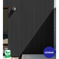 [SAMPLE] Outdoor facade panel, WPC, 219x2900 mm, BLACK, wood grain texture