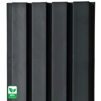 WPC homlokzati panel, 219x2900 mm, FEKETE SIMA FELÜLET (0,63 m²)