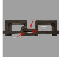 WPC wall cladding panel, board, WPC, 219x26x2900mm, sand (0.63 m2)