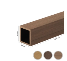 WPC fasadni lamel FS-03O, peskana tekstura, HRAST, 40x50x2900 mm