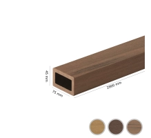 WPC fasadni lamel FS-05O, peskana tekstura, HRAST, 75x45x2900 mm