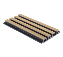 WPC facade panel, 219x2900 mm, dual color, LIGHT OAK & BLACK (0.63 m²)