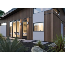 WPC Fassadenpaneel TEAK TWIX MINI, 5 Lamellen, 217x2900 mm, gebürstete Oberfläche