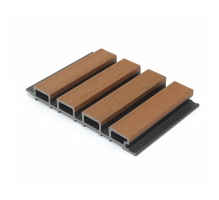 WPC facade panel TEAK/BLACK, BRUSHED texture, 219x2900 mm, dual color (0.63 m²)