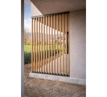 WPC leseni brisolej FS-03A, brušena tekstura, SVETLI HRAST, 50x50x2900 mm
